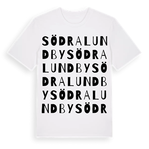 Södra Lundby ordlek t-shirt – ekologisk bomull t-shirt från Pinshirt