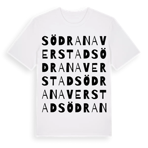 Södra Naverstad ordlek t-shirt – ekologisk bomull t-shirt från Pinshirt