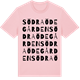 Pink Cotton t-shirt med Södra Ödegården ordlek t-shirt