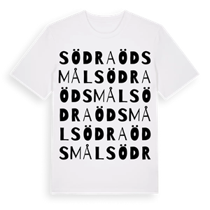 Södra Ödsmål ordlek t-shirt – ekologisk bomull t-shirt från Pinshirt