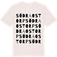 Vintage White t-shirt med Södra Ostorp ordlek t-shirt