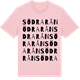 Pink Cotton t-shirt med Södra Rån ordlek t-shirt