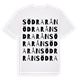 White t-shirt med Södra Rån ordlek t-shirt