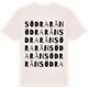 Vintage White t-shirt med Södra Rån ordlek t-shirt