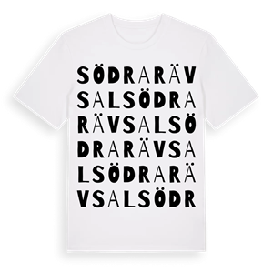 Södra Rävsal ordlek t-shirt – ekologisk bomull t-shirt från Pinshirt