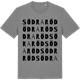 Mid Heather Gray t-shirt med Södra Röd ordlek t-shirt