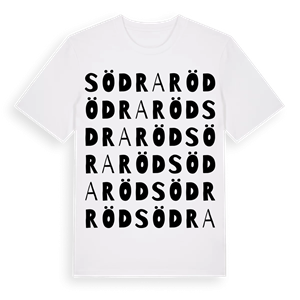 Södra Röd ordlek t-shirt – ekologisk bomull t-shirt från Pinshirt