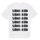 White t-shirt med Södra Röd ordlek t-shirt