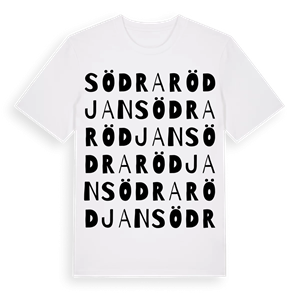 Södra Rödjan ordlek t-shirt – ekologisk bomull t-shirt från Pinshirt
