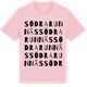 Pink Cotton t-shirt med Södra Runnäs ordlek t-shirt