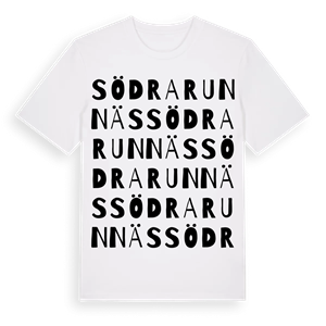 Södra Runnäs ordlek t-shirt – ekologisk bomull t-shirt från Pinshirt