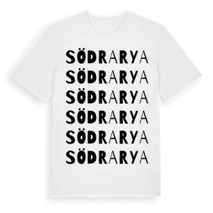 Södra Rya ordlek t-shirt – ekologisk bomull t-shirt från Pinshirt