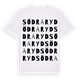White t-shirt med Södra Ryd ordlek t-shirt