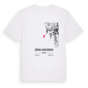 Södra Skärgården karta t-shirt – ekologisk bomull t-shirt från Pinshirt