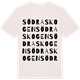 Vintage White t-shirt med Södra Skogen ordlek t-shirt
