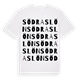White t-shirt med Södra Slön ordlek t-shirt