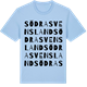Blue Soul t-shirt med Södra Svensland ordlek t-shirt