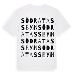 Södra Tassbyn ordlek t-shirt – ekologisk bomull t-shirt från Pinshirt