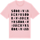 Pink Cotton t-shirt med Södra Vanneryr ordlek t-shirt