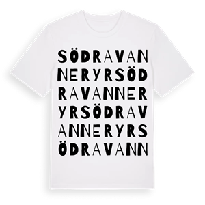 Södra Vanneryr ordlek t-shirt – ekologisk bomull t-shirt från Pinshirt
