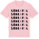 Pink Cotton t-shirt med Södra Vik ordlek t-shirt
