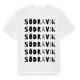 White t-shirt med Södra Vik ordlek t-shirt