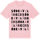 Pink Cotton t-shirt med Södra Vikängen ordlek t-shirt