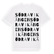 White t-shirt med Södra Vikängen ordlek t-shirt