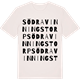 Vintage White t-shirt med Södra Vinningstorp ordlek t-shirt