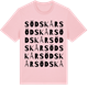 Pink Cotton t-shirt med Södskår ordlek t-shirt