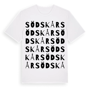 Södskår ordlek t-shirt – ekologisk bomull t-shirt från Pinshirt