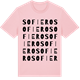 Pink Cotton t-shirt med Sofiero ordlek t-shirt