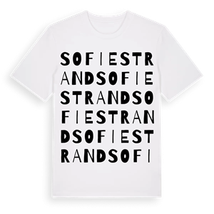 Sofiestrand ordlek t-shirt – ekologisk bomull t-shirt från Pinshirt