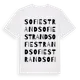 White t-shirt med Sofiestrand ordlek t-shirt