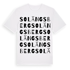 Solängsberg ordlek t-shirt – ekologisk bomull t-shirt från Pinshirt