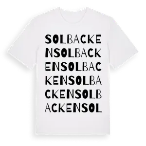 Solbacken ordlek t-shirt – ekologisk bomull t-shirt från Pinshirt