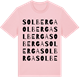 Pink Cotton t-shirt med Solberga ordlek t-shirt