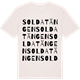 Vintage White t-shirt med Soldatängen ordlek t-shirt