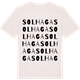Vintage White t-shirt med Solhaga ordlek t-shirt
