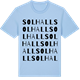 Blue Soul t-shirt med Solhall ordlek t-shirt