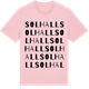Pink Cotton t-shirt med Solhall ordlek t-shirt