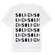 White t-shirt med Solhem ordlek t-shirt