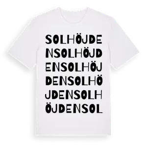 Solhöjden ordlek t-shirt – ekologisk bomull t-shirt från Pinshirt