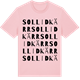 Pink Cotton t-shirt med Sollidkärr ordlek t-shirt