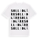 White t-shirt med Sollidkärr ordlek t-shirt