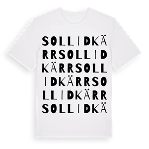 Sollidkärr ordlek t-shirt – ekologisk bomull t-shirt från Pinshirt