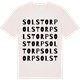 Vintage White t-shirt med Solstorp ordlek t-shirt