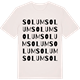 Vintage White t-shirt med Solum ordlek t-shirt