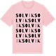 Pink Cotton t-shirt med Solvik ordlek t-shirt