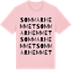 Pink Cotton t-shirt med Sommarhemmet ordlek t-shirt